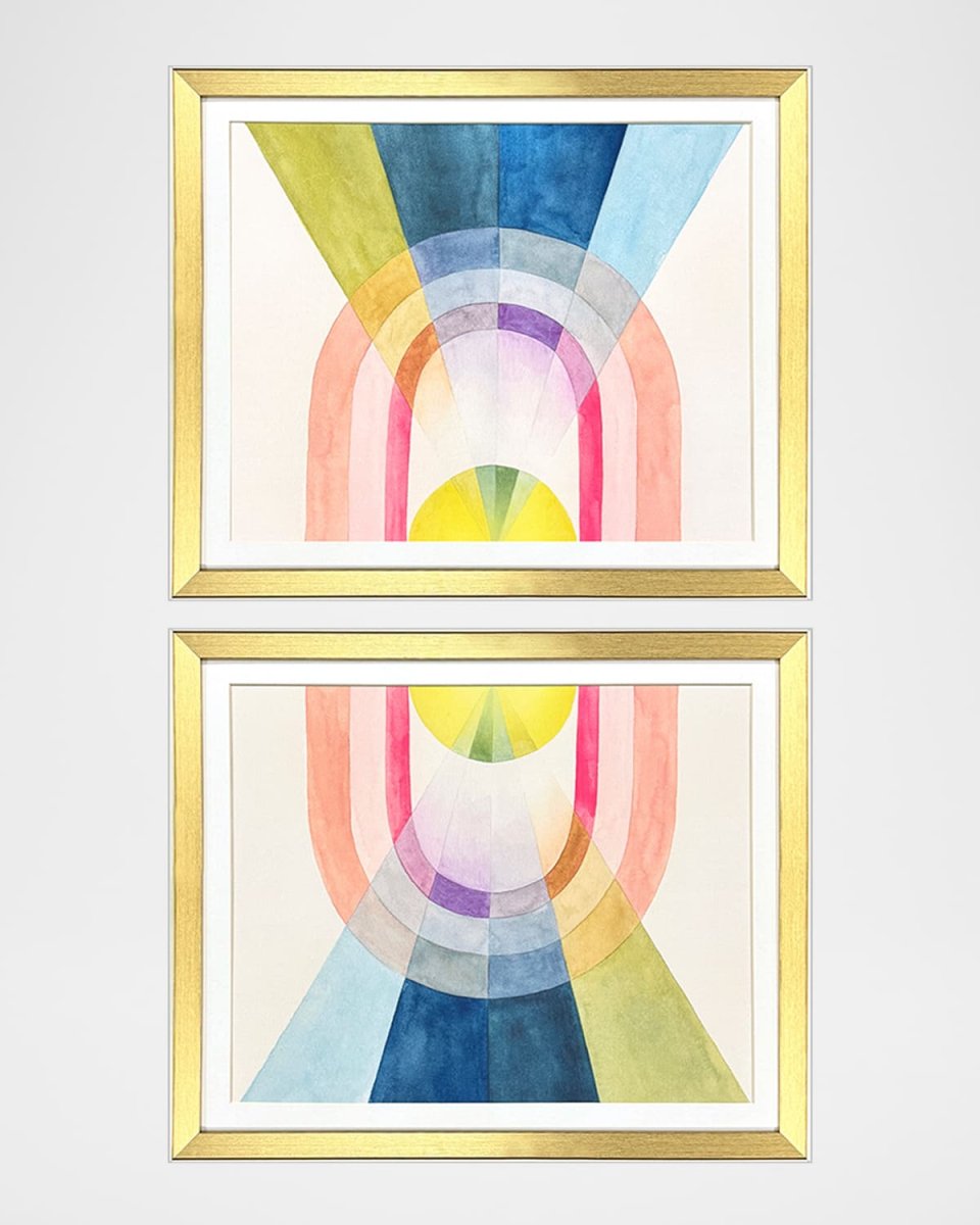 "Beamed" Framed Giclees by Grace Popp, Set of 2